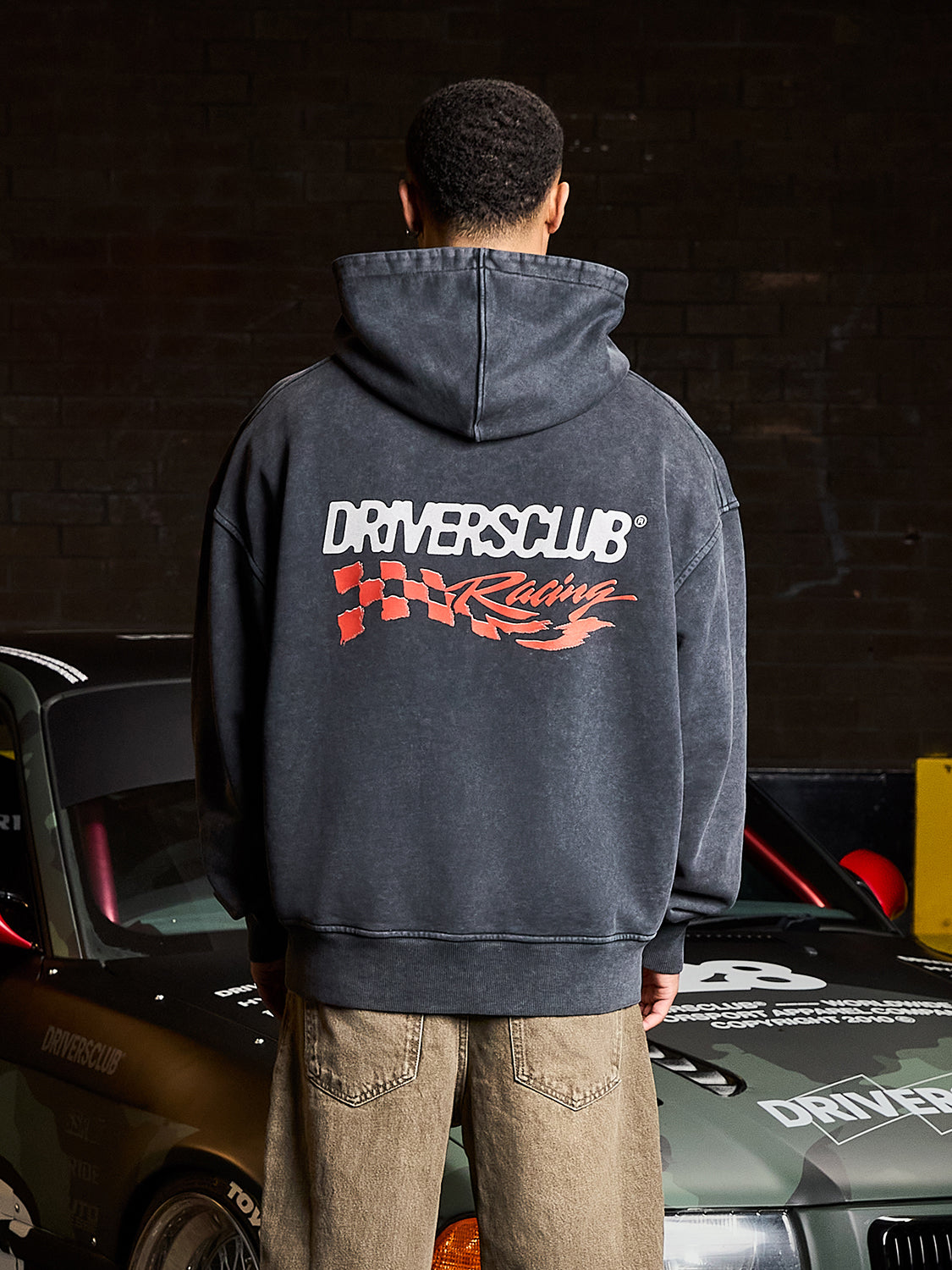 Racing Charcoal Hoodie