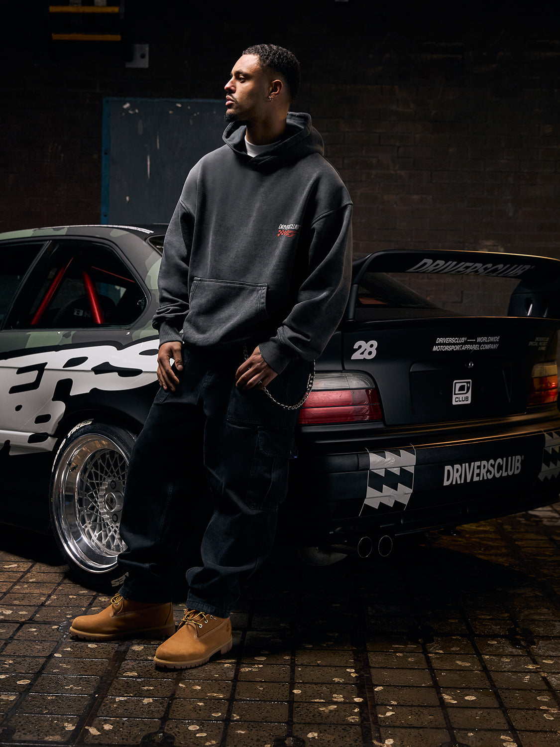 Racing Charcoal Hoodie