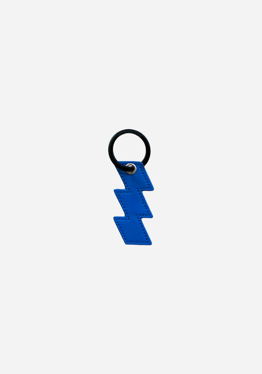 Leather ZigZag Keyring